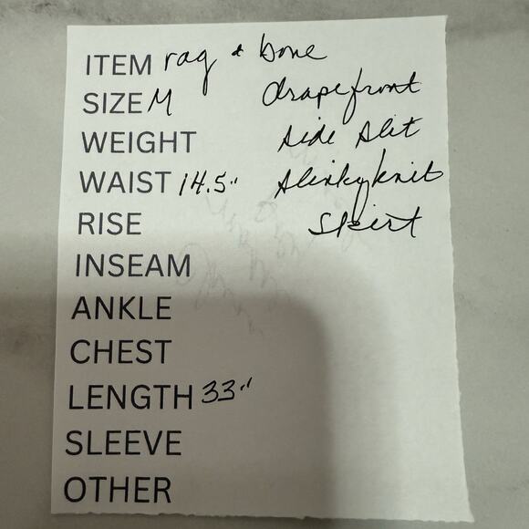 Rag & Bone Christy Drape Skirt Size M Light Brown Slinky Knit Deep Slit Pull-on - Picture 8 of 8